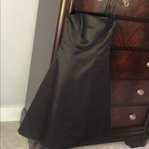 Jessica McClintock satin dress.